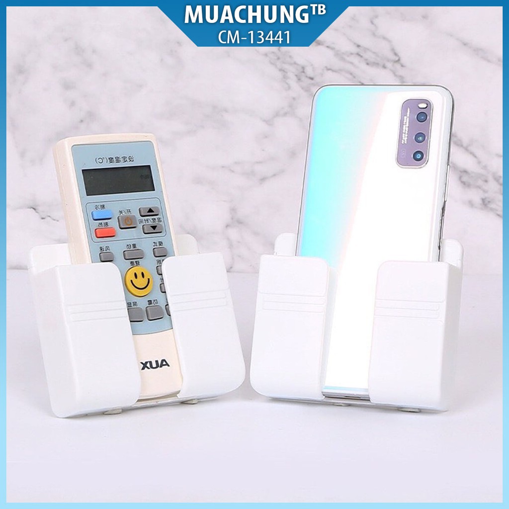 Kệ Dán Tường Để Remote Đồ Dùng Giá Đỡ Sạc Điện Thoại Có Móc Treo Giữ Dây Điện | BigBuy360 - bigbuy360.vn