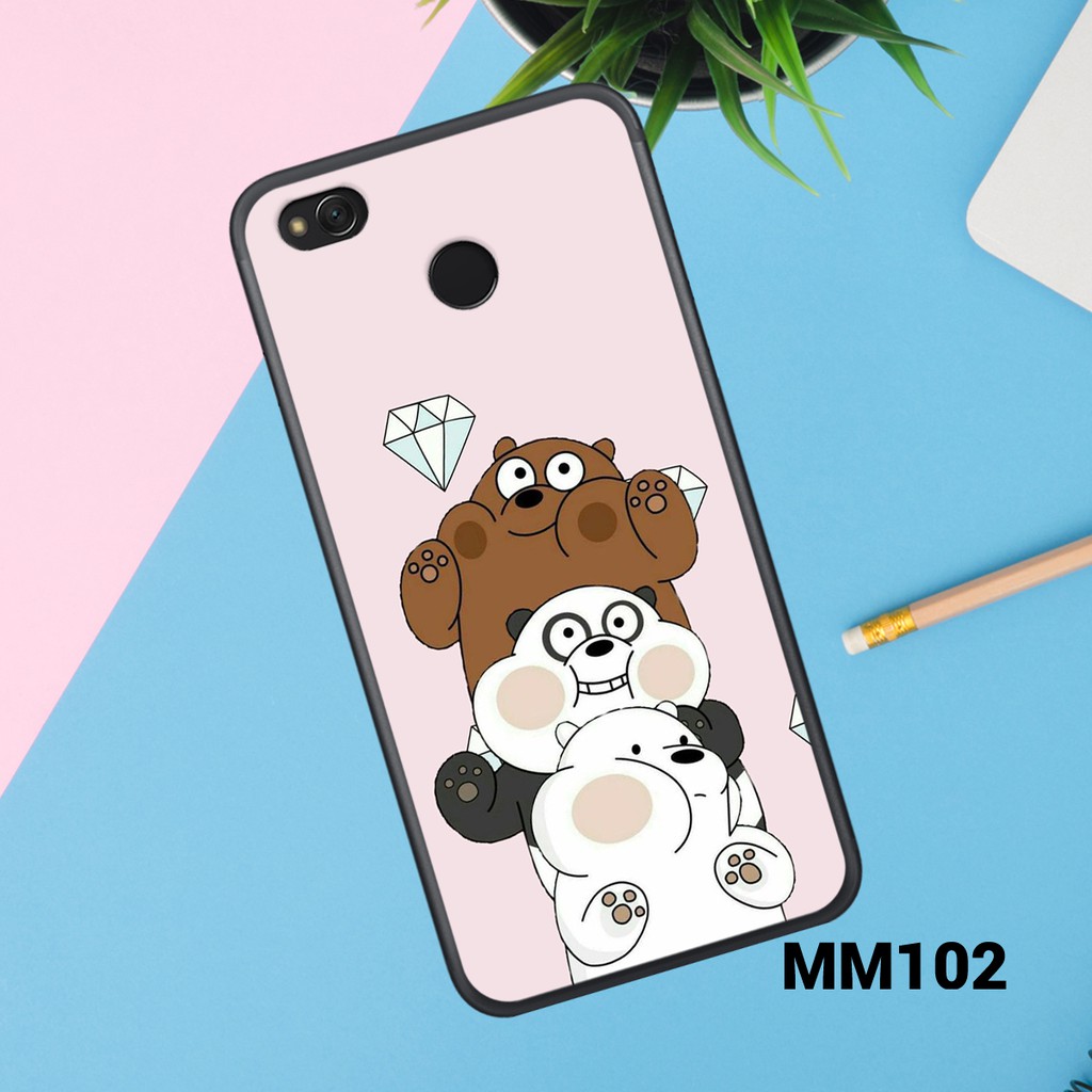 Ốp XIAOMI REDMI 4X- REDMI 8a in hình gấu cực CUTE