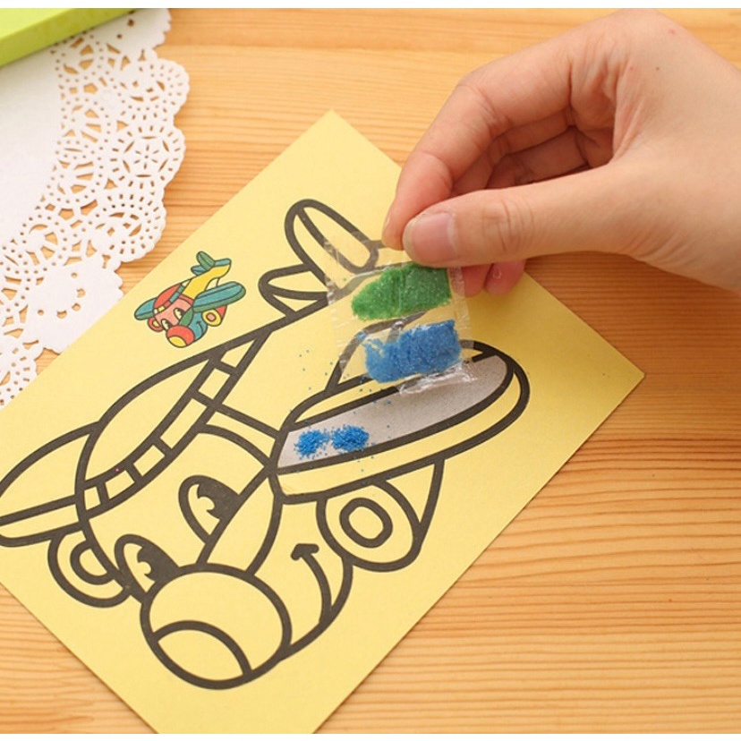 Tranh Cát 13x17cm Tự Tô Màu Cho Bé