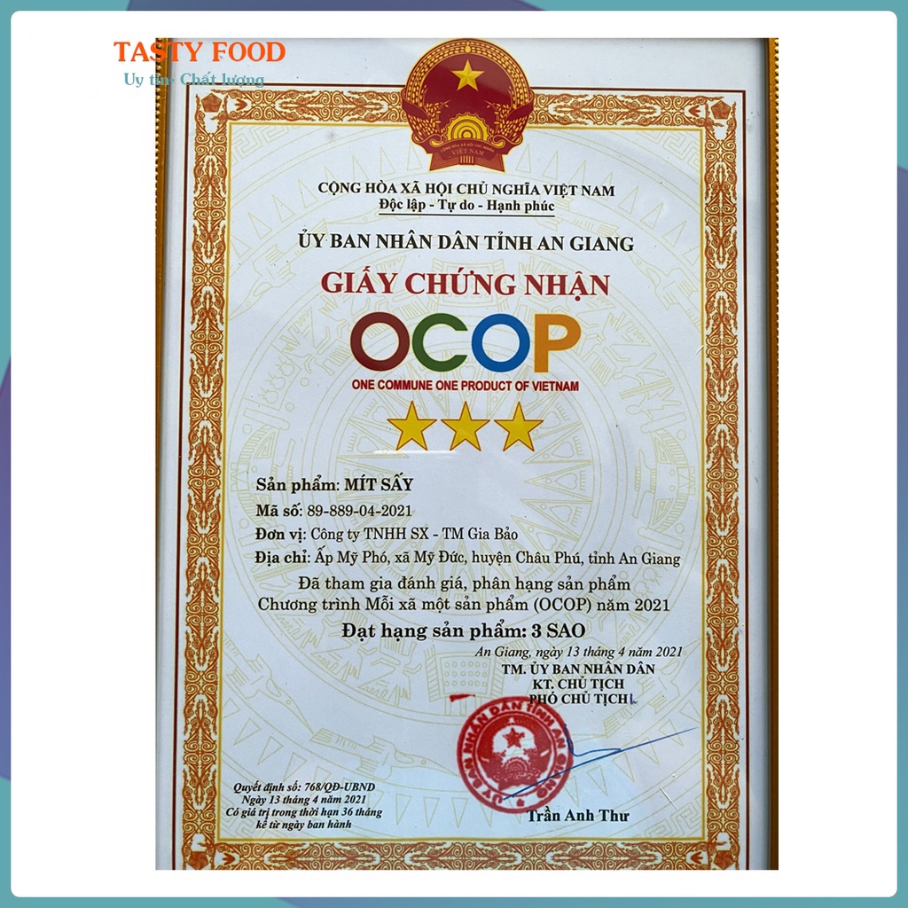 Ô mai giun gói 50g, ô mai dây nhập khẩu Thái Lan chính hãng đồ ăn vặt Tasty Food