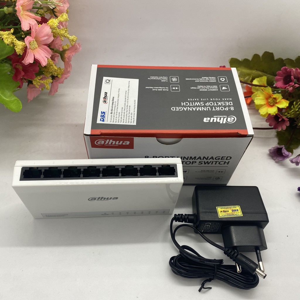 Switch chia mạng 5- 8 cổng Dahua 5- 8-Port Desktop Fast Ethernet Switch.