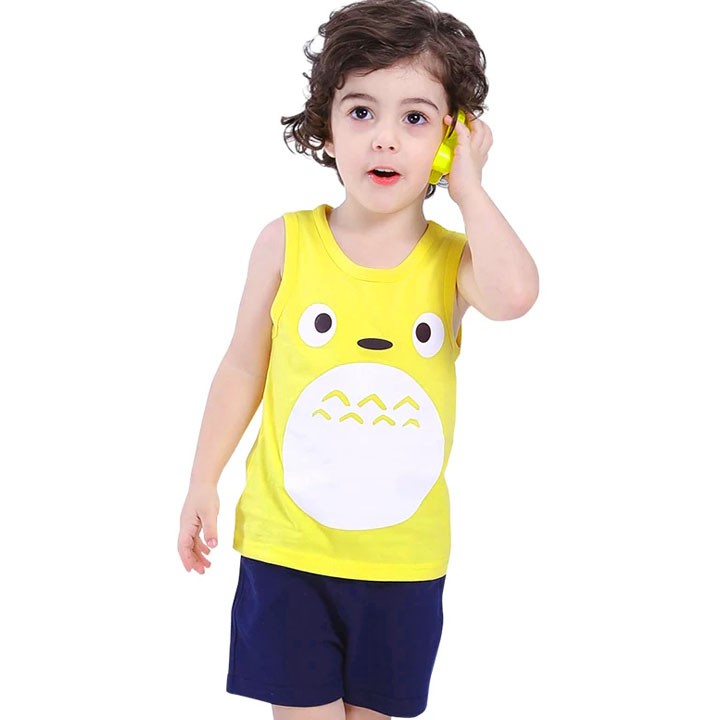 Đồ bộ cotton sát nách cho bé 4-10 tuổi hình Totoro đáng yêu BBShine – DN007