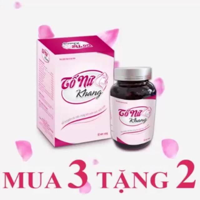 [Mua 3 tặng 2]TỐ NỮ KHANG-TĂNG VÒNG 1-TĂNG NỘI TIẾT TỐ, DA ĐẸP lẺ 1 hộp 30v,full 60v