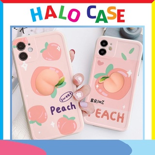 Ốp lưng iphone viền nổi BVC trái đào bóp 6/6plus/6s/6splus/7/7plus/8/8plus/x/xr/xs/11/12/pro/max/plus/promax