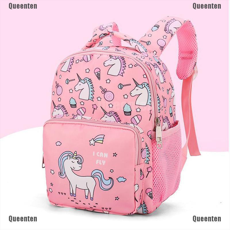 ★Queen★Kindergarten Unicorn Little Girls Kids School Bags Book Backpacks 2-5Years Old