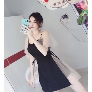 Đầm UMi phối lưới siêu xinh