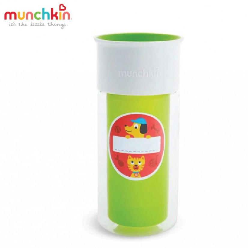 Cốc 360 độ Munchkin chống đổ giữ nhiệt kèm sticker