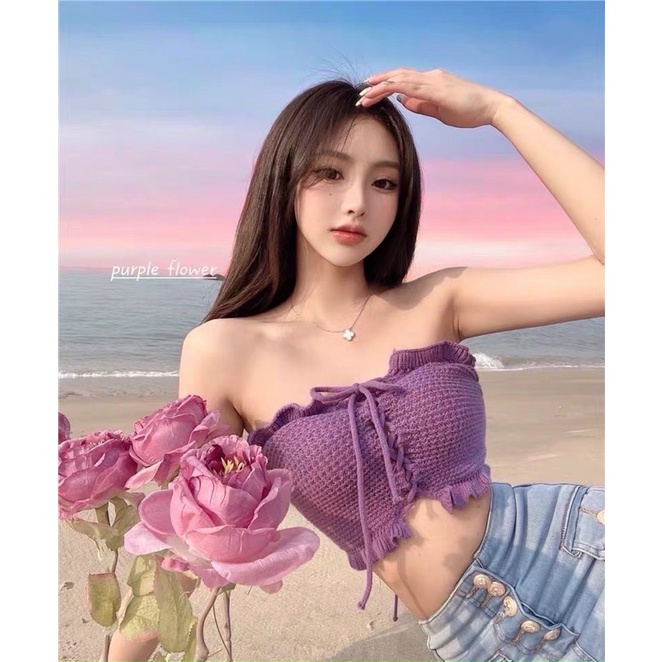 ÁO QUÂY LEN RÚT DÂY VIỀN BÈO HOTTREND MS90662