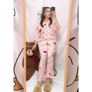 Đồ bộ pijama cánh dơi lụa mango form freesize mặc siêu mát ko bí ko nóng [ hình shop chụp ]