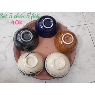 Bộ năm chén kiểu xưa 40k