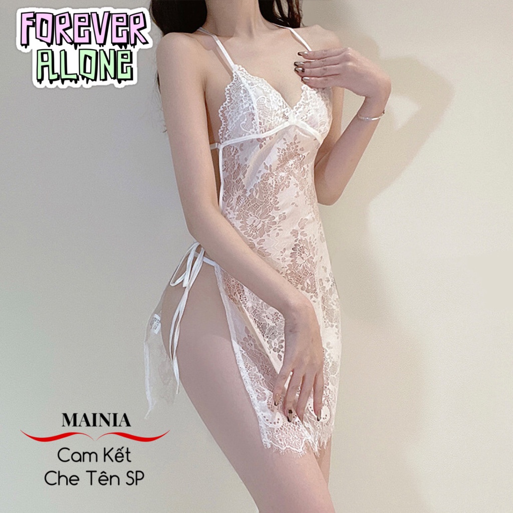 [Tặng Chíp Lọt Khe] Đầm Ngủ Ren Hoa Sexy Gợi Cảm Hai Dây Váy Ngủ Ren Cao Cấp Mainia Shop