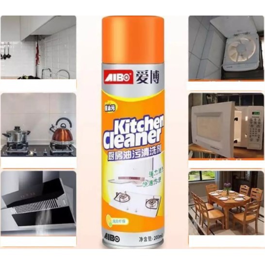 Chai Xịt KITCHEN OILY FOAM CLEANER Tẩy Rửa Nhà Bếp-Nhà Tắm Đa Năng Bảo Vệ Da Tay