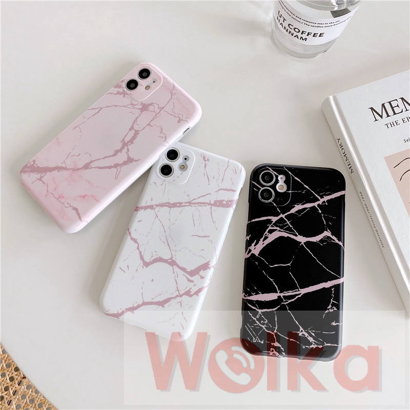 Ốp điện thoại silicon IMD họa tiết vân đá cho iPhone11 8plus 7plus 8 7 6 6s Plus 11Pro Max XR X XS MAX SE 2020 iPhone 12 Pro Max