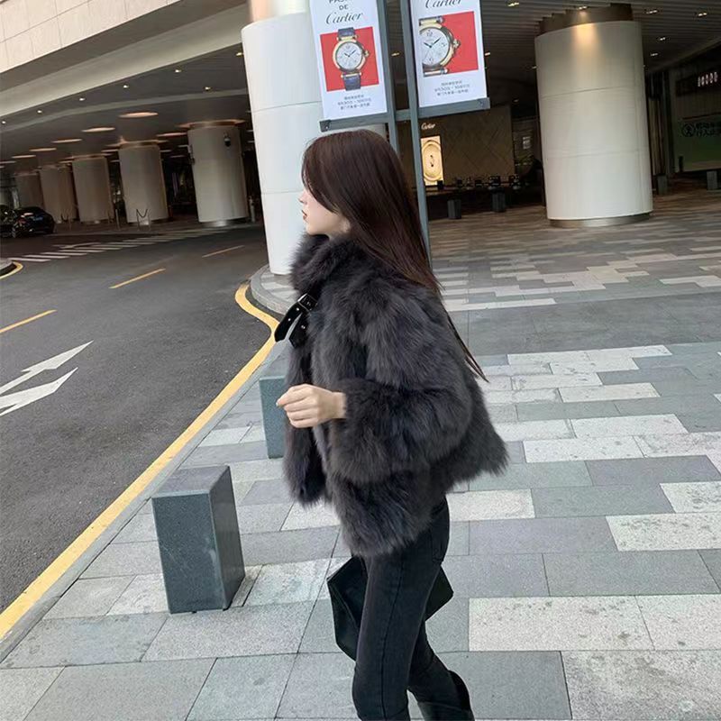 [Giao Ngay] Áo Khoác Lông Cáo Nhân Tạo Ngắn Phong Cách Mới Thời Trang Mùa Đông Cho Nữ