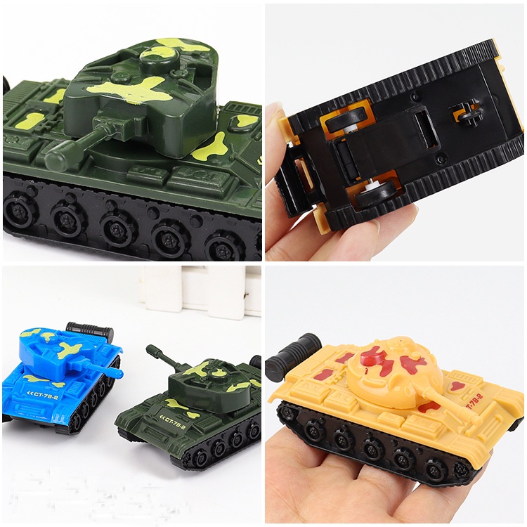Bộ Đồ Chơi Xe Tank Mini Chạy Dây Cót Xinh Xắn Cho Bé