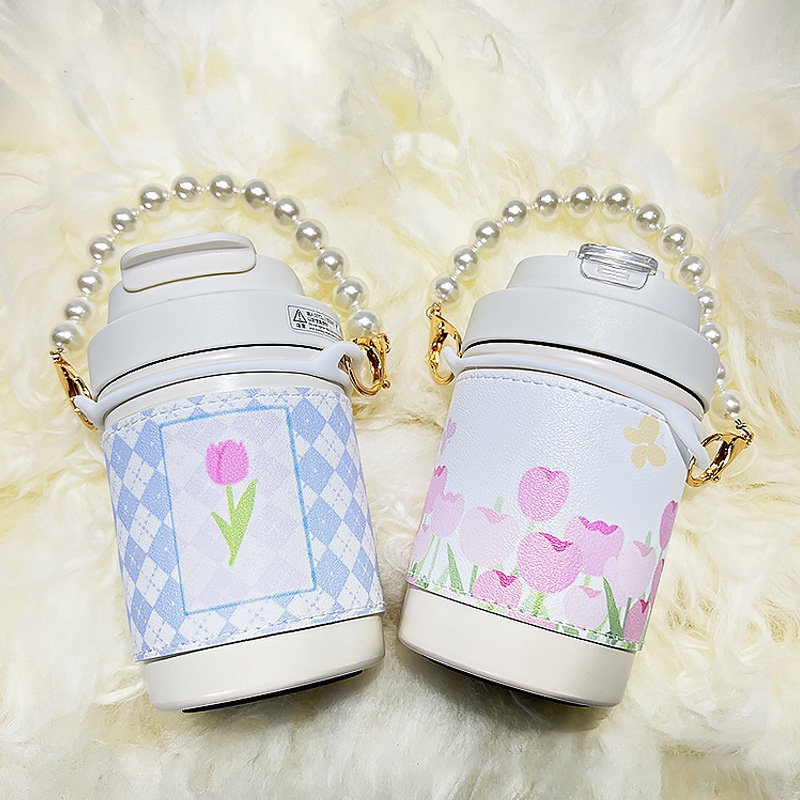 Bộ Bình Nước Giữ Nhiệt Bằng Thép Không Gỉ 316 Kèm Ống Hút Tiện Dụng