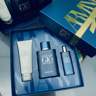 Combo Nước hoa nam + sữa tắm Armani Acqua Di Gio Profondo 75ml