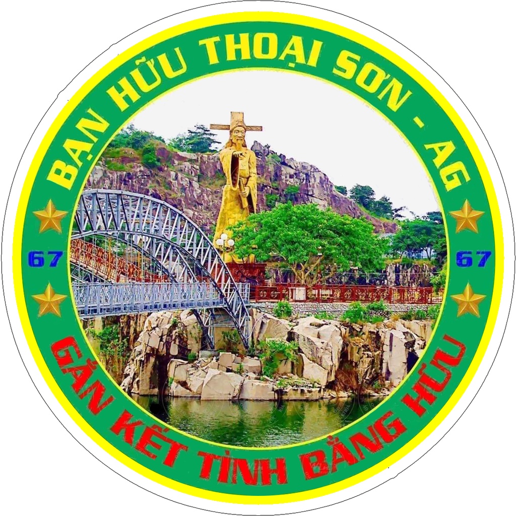 STICKER hình dán logo BẠN HỮU ĐƯỜNG XA, nhiều kích cỡ
