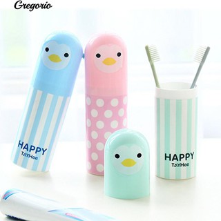 Hộp Đựng Bàn Chải Đánh Răng Du Lịch Hình Chim Cánh Cụt Dễ Thương
