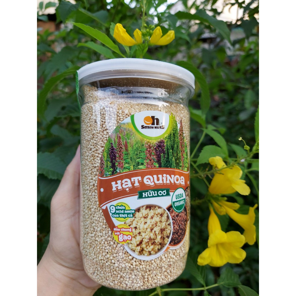 Hạt Quinoa (Diêm Mạch) trắng Smile Nuts Nhập khẩu Peru(loại hộp 600g)