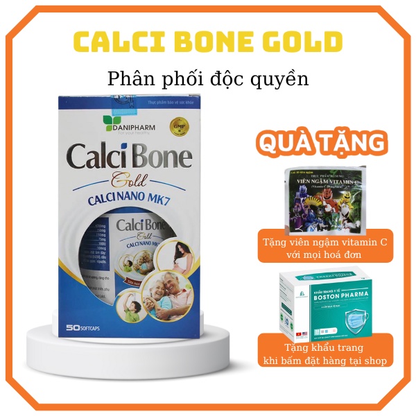 Canxi cho bà bầu & người thiếu hụt Canxi- Calci Bone DANIPHARM, kết hợp Vitamin D3, MK7