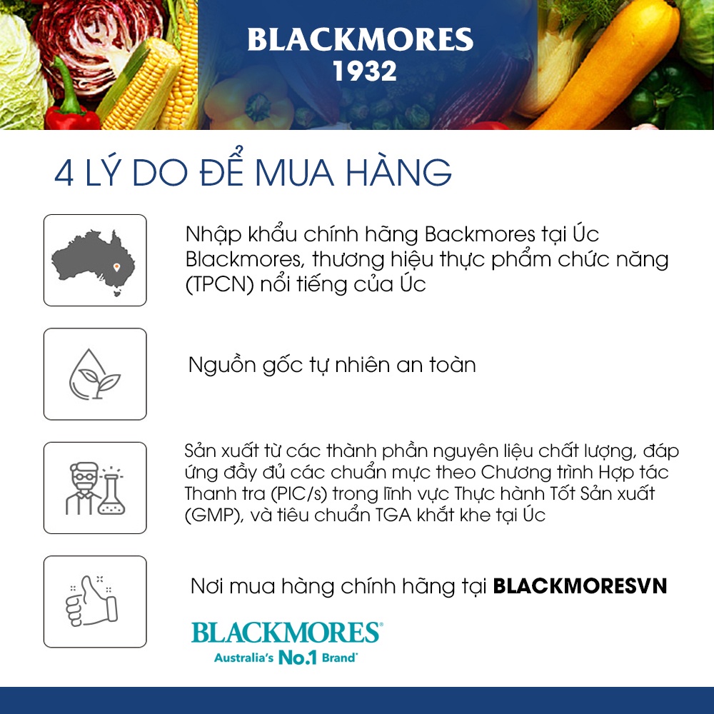 Viên uống bổ gan Milk Thistle Blackmores Úc giải độc tố 42 viên