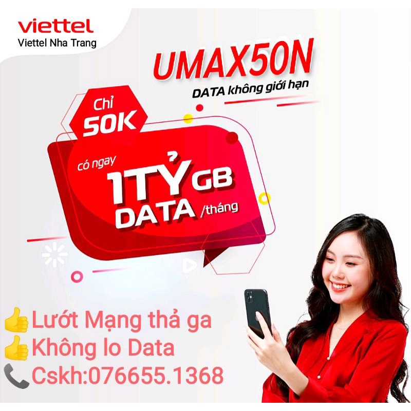 [miễn phí 13 tháng] sim viettel 4g 12Umax50n vào mạng không giới hạn,gia hạn mãi mãi,dùng toàn quốc,