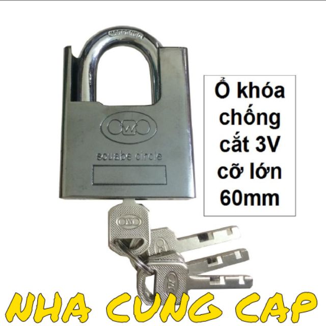 (GIÁ HỦY DIỆT) Ổ KHÓA CHỐNG CẮT 60MM 3 VÒNG