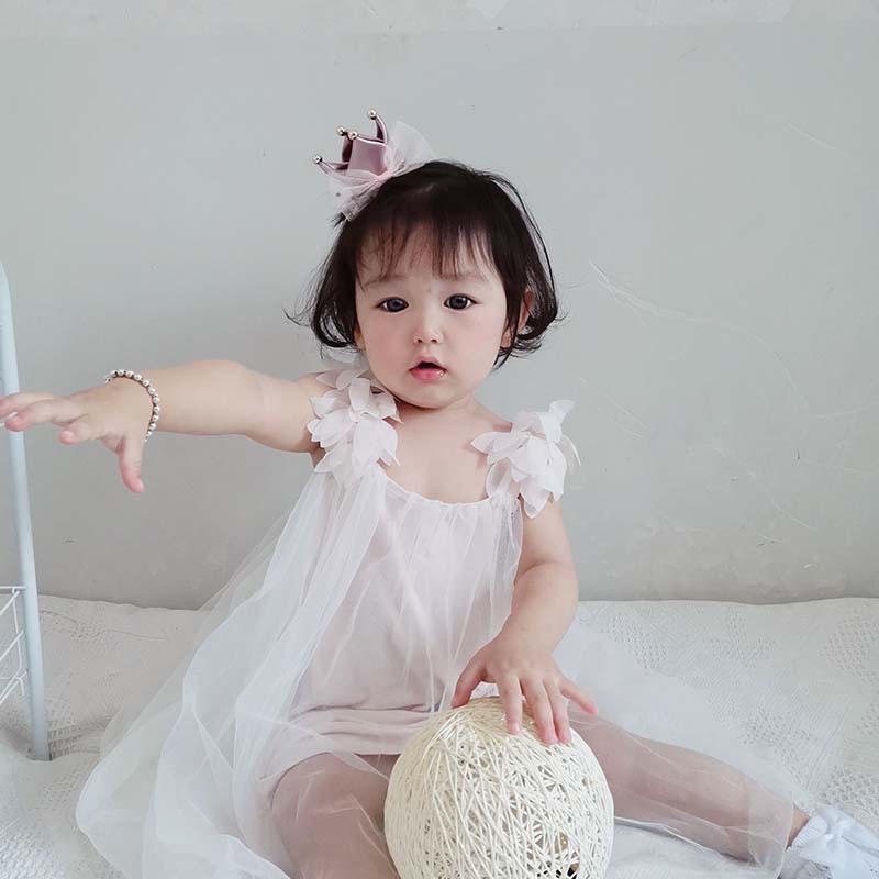 Kẹp và turban Vương miện vải cho công chúa nhỏ