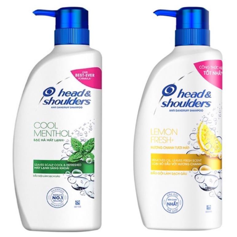 Dầu Gội Head &amp; Shoulders Bạc Hà Mát Lạnh/ Hương Chanh Tươi Mát 655g