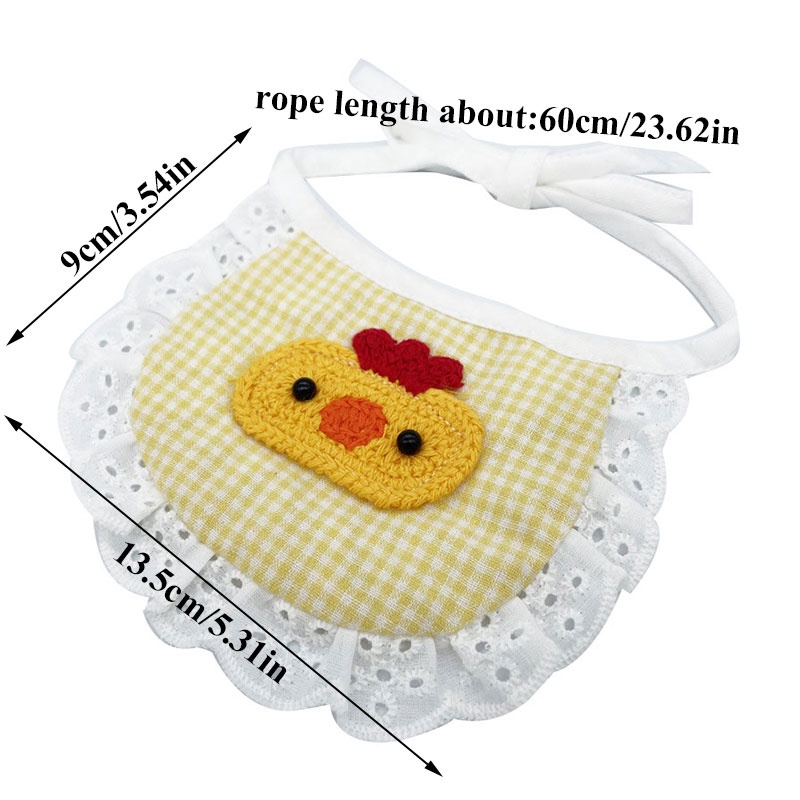 Khăn Choàng Cổ Mềm Mại Thêu Họa Tiết Hoạt Hình Dễ Thương Có Thể Điều Chỉnh Cho Thú Cưng