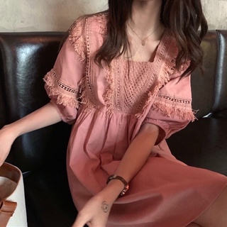 Đầm Babydoll Phối Ren- leda