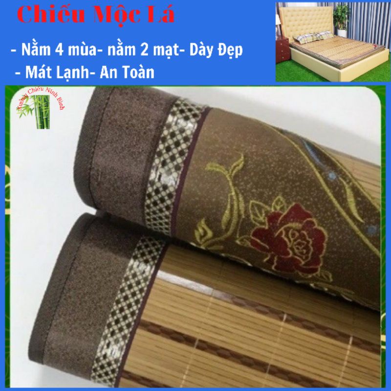 Chiếu trúc tăm tre cao bằng điều hòa mát lạnh nằm 2 mặt đủ kích thước 1m2;1,4m,1,6m,1,8m,2m,Chiếu lụa