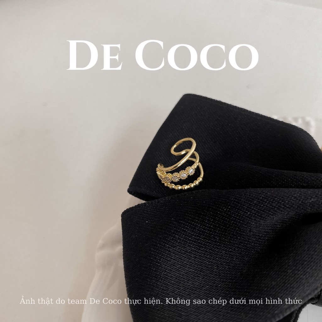 Khuyên tai kẹp vành nữ De Coco Oriana đeo được 2 kiểu