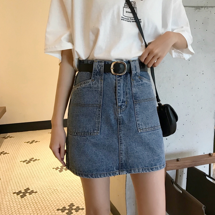 Chân váy denim form chữ a xinh xắn cho nữ | BigBuy360 - bigbuy360.vn