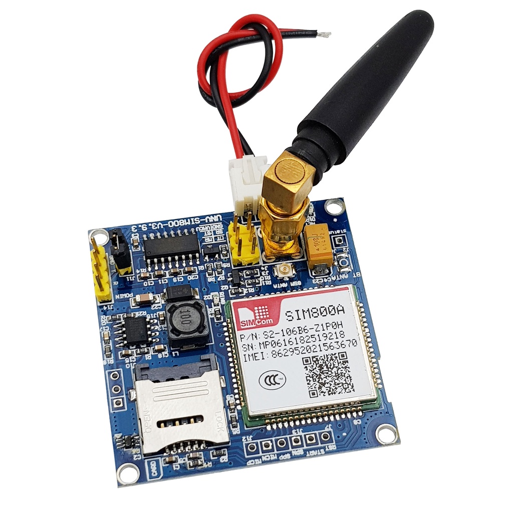 Mạch GSM GPRS Sim800A (SIM900A Update) lập trình với vi điều khiển ứng dụng vào truyền nhận dữ liệu không dây