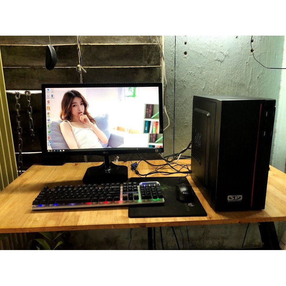 nguyên bộ máy tính văn phòng h81/g3240/ram4gb/ssd 120gb/ led 22 inch | BigBuy360 - bigbuy360.vn