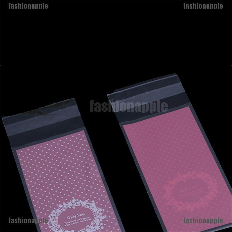 ❀❀ Set 100 Túi Nhựa Mini Tự Dính Đựng Bánh Quy Tiện Lợi