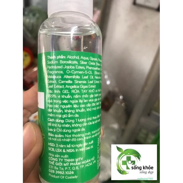 GEL RỬA TAY KHÔ GREENTEA 120ml