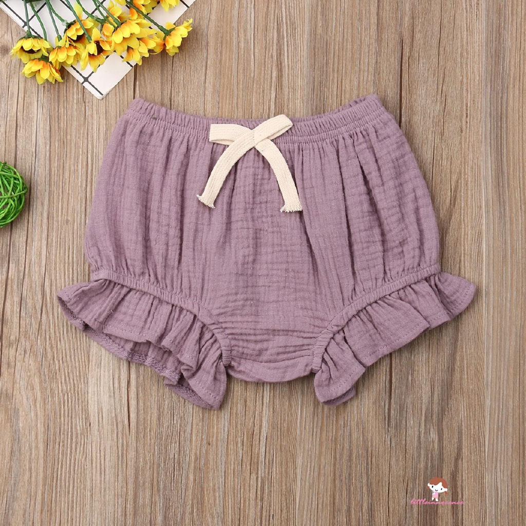 ❤XZQ-0-18m Baby Girl Cotton Ruffle Shorts PP Pants Nappy Diaper Covers Bloomers