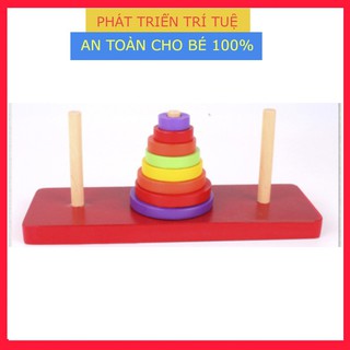 Đồ chơi gỗ Tháp Hà Nộị bộ giáo cụ Montessori Cho Bé