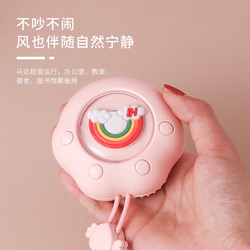 Quạt Đeo Cổ Không Cánh Thiết Kế Hình Chân Mèo Xinh Xắn