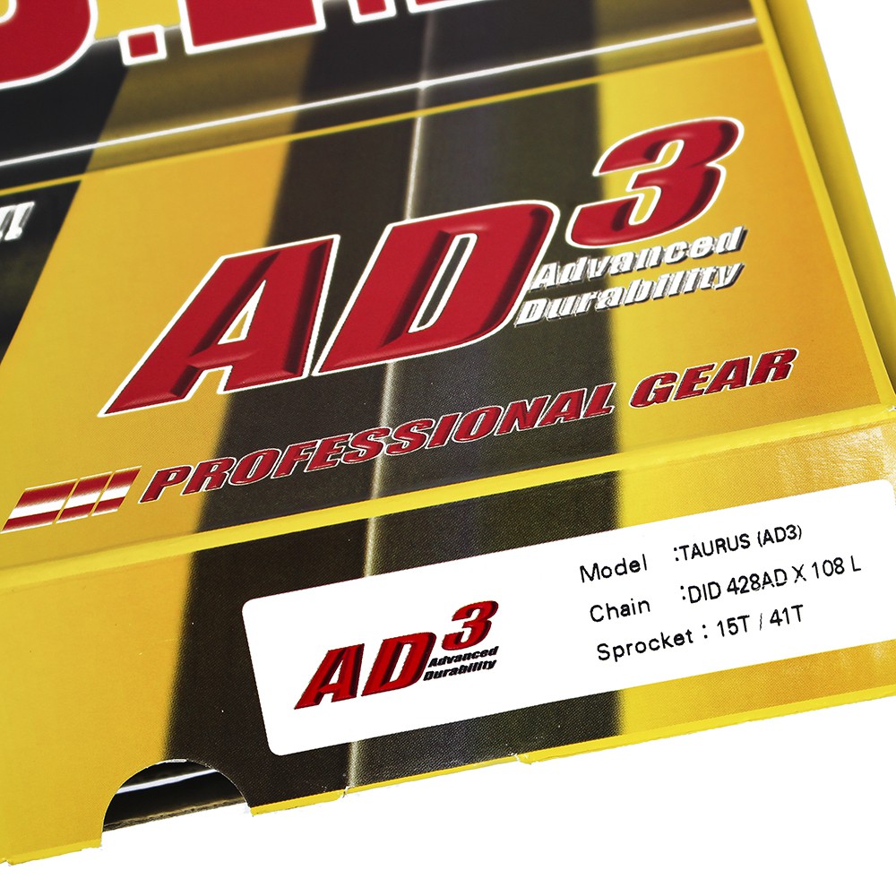 Nhông sên dĩa DID xe Taurus (sên 9 ly) 428DXN-108L, 15T-41T