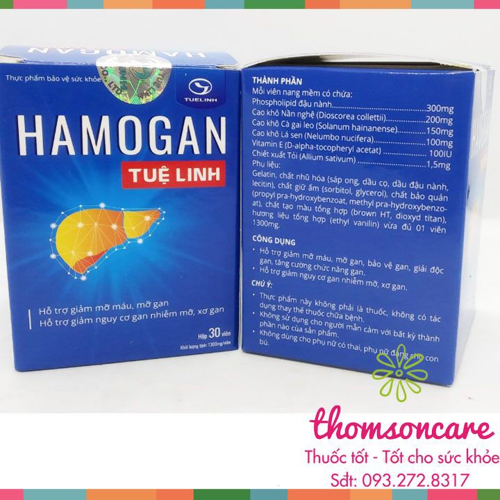 Hamogan Tuệ Linh - Hỗ trợ giải độc gan, giảm mỡ máu - Chính hãng