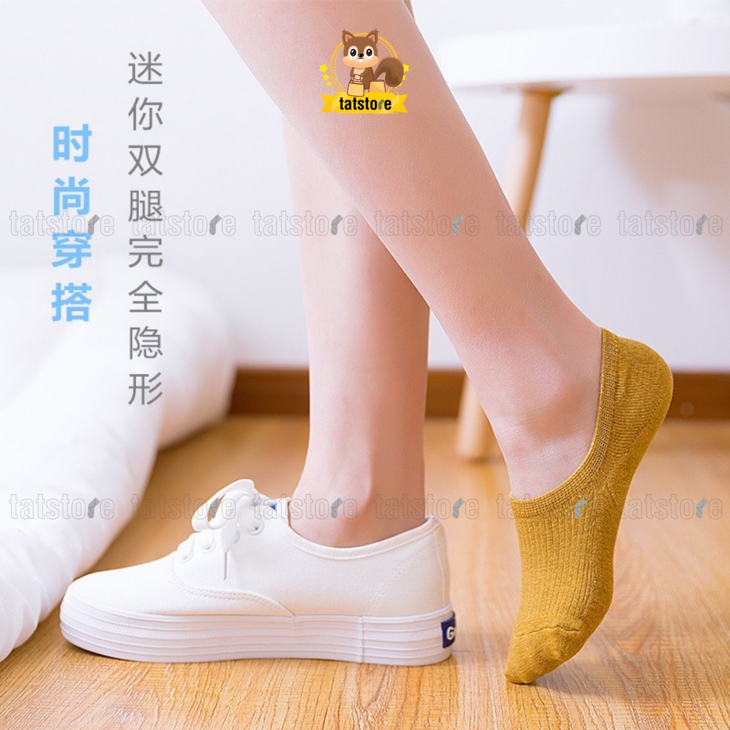 Tất nữ cổ ngắn vớ lười vintage phong cách vải cotton thấm hút mồ hôi co giãn 4 chiều TẤT STORE 2CNF14