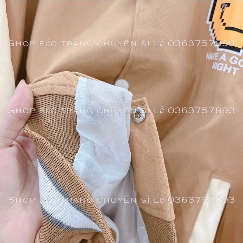Áo Khoác Bomber Bigsize Form Rộng Nam Nữ Hình Mặt Cười Kiểu Dáng Hàn Quốc Chất Da Lộn Đẹp Unisex