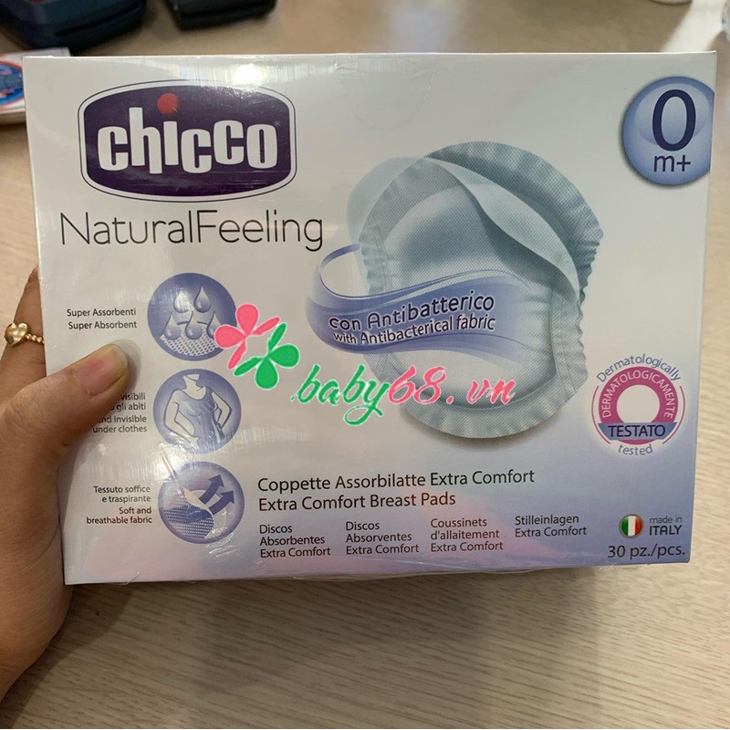 Lót thấm sữa Chicco- chống khuẩn 30 miếng