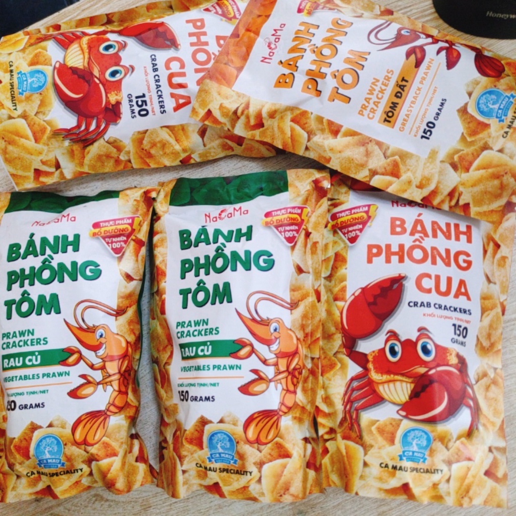 Bánh Phồng Tôm Vị Tôm Đất/ Vị Rau Củ/ Vị Cua NaCaMa 150g