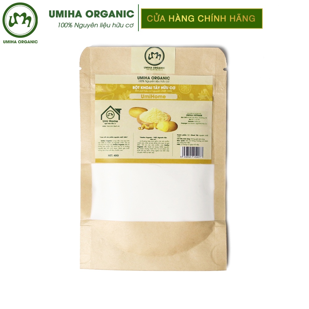 Bột Khoai Tây đắp mặt hữu cơ UMIHA nguyên chất 40G | Potato Flour 100% Organic