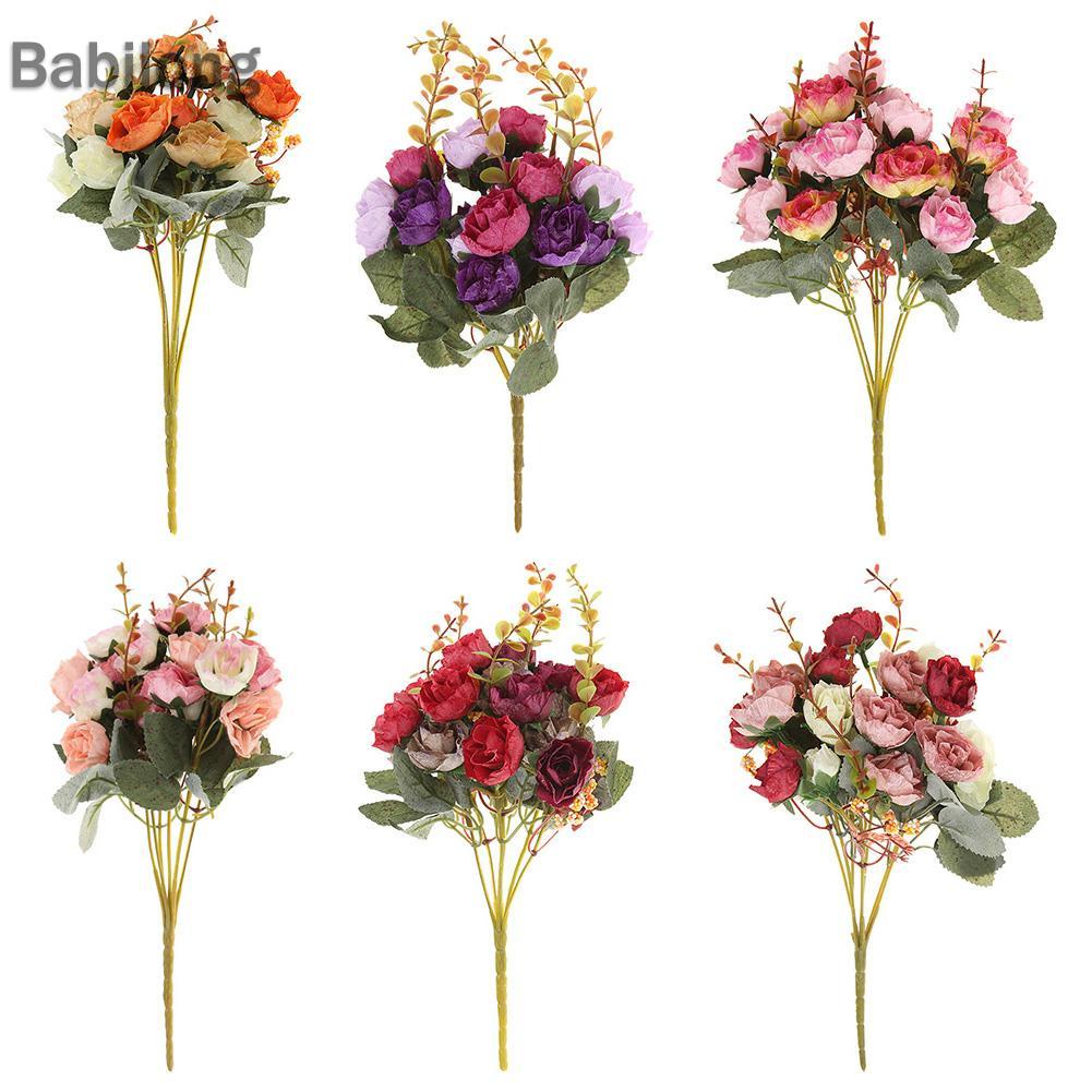 Bó hoa hồng giả 21 bông trang trí